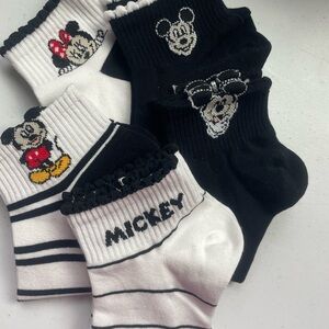 Mouse Socks Set - Black and White